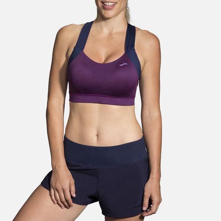 Brooks Womens Uplift Crossback Running Bra - Purple (397605-FCT)